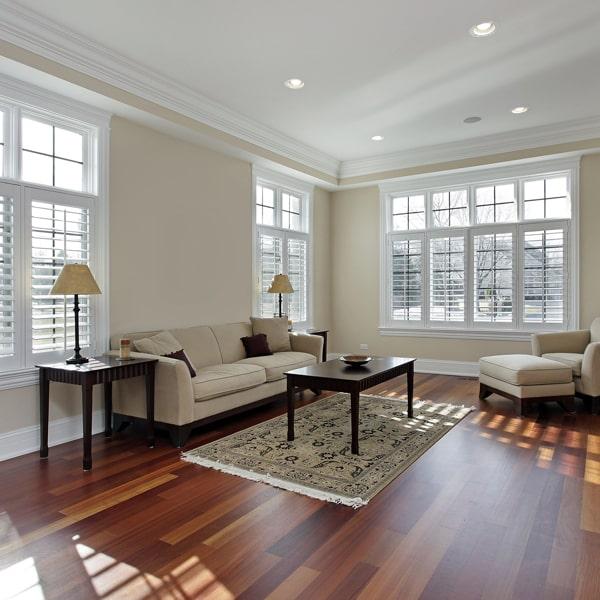 laminate floors are a durable and cost-effective option, as well as easy to clean and maintain